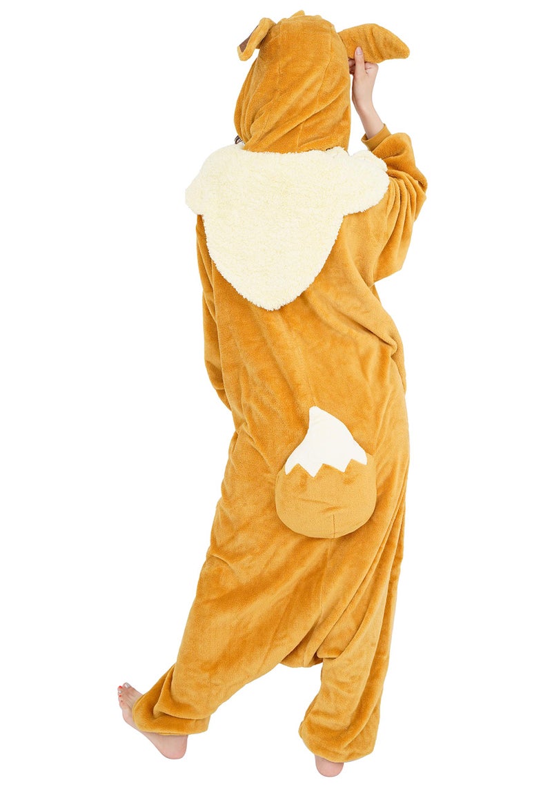 SAZAC Pokemon Eevee Kigurumi Onesie - Adult Halloween, Cosplay, Loungewear - Ultra Soft & Cozy - Unisex - Image 2